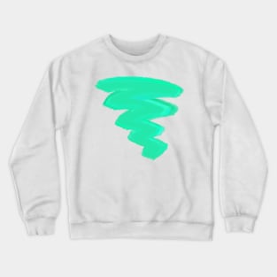 Abstract Neon Mint Brush Stroke Crewneck Sweatshirt